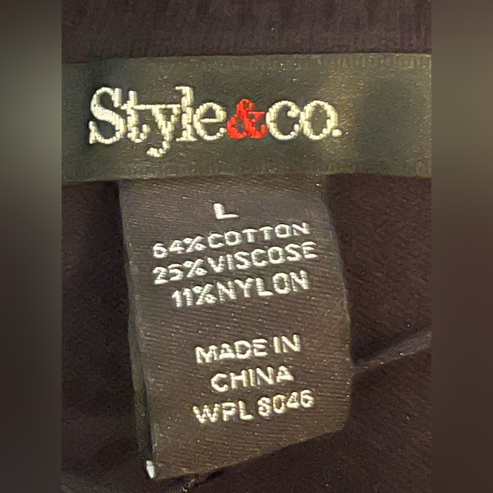 🖤 Style & Co. Black Open Front Cardigan Size Large NWT NEW - Picture 7 of 8